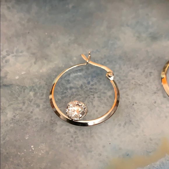 STERLING SILVER 925 LOOP EARRINGS - Picture 3 of 4